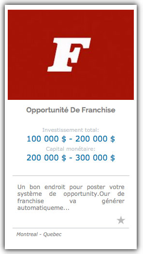 opportunité de franchise abrégée